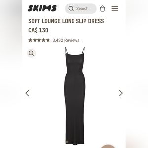 Skims long slip dress